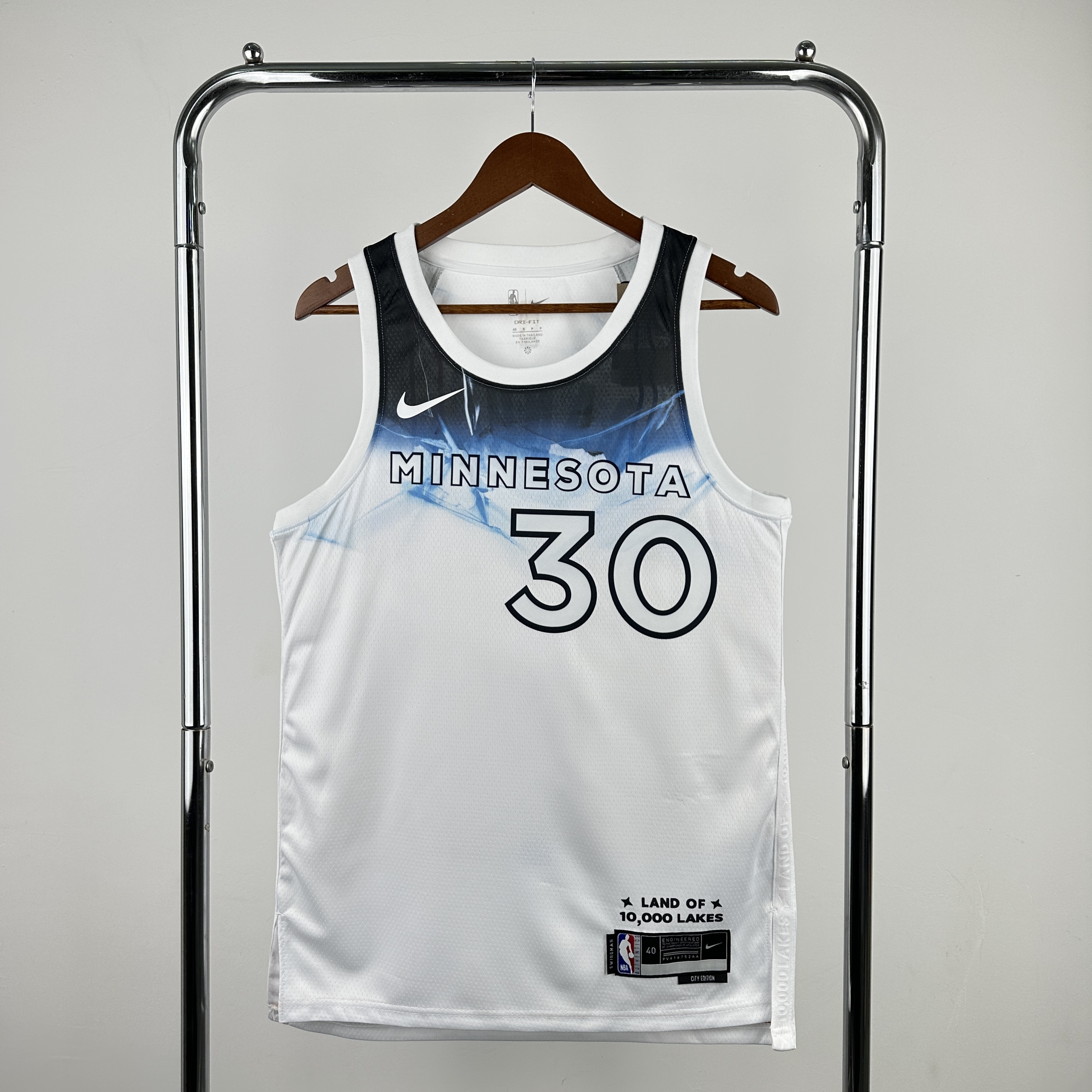 Men Minnesota Timberwolves #30 Randle Fanatics White City Edition 2024-25 Fast Break Player NBA Jersey